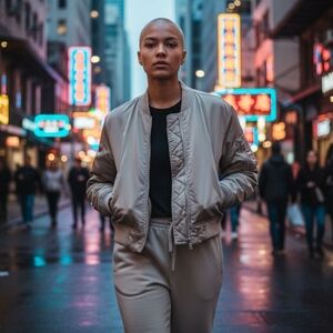 Abercrombie & Fitch Women's Tan Bomber Jacket